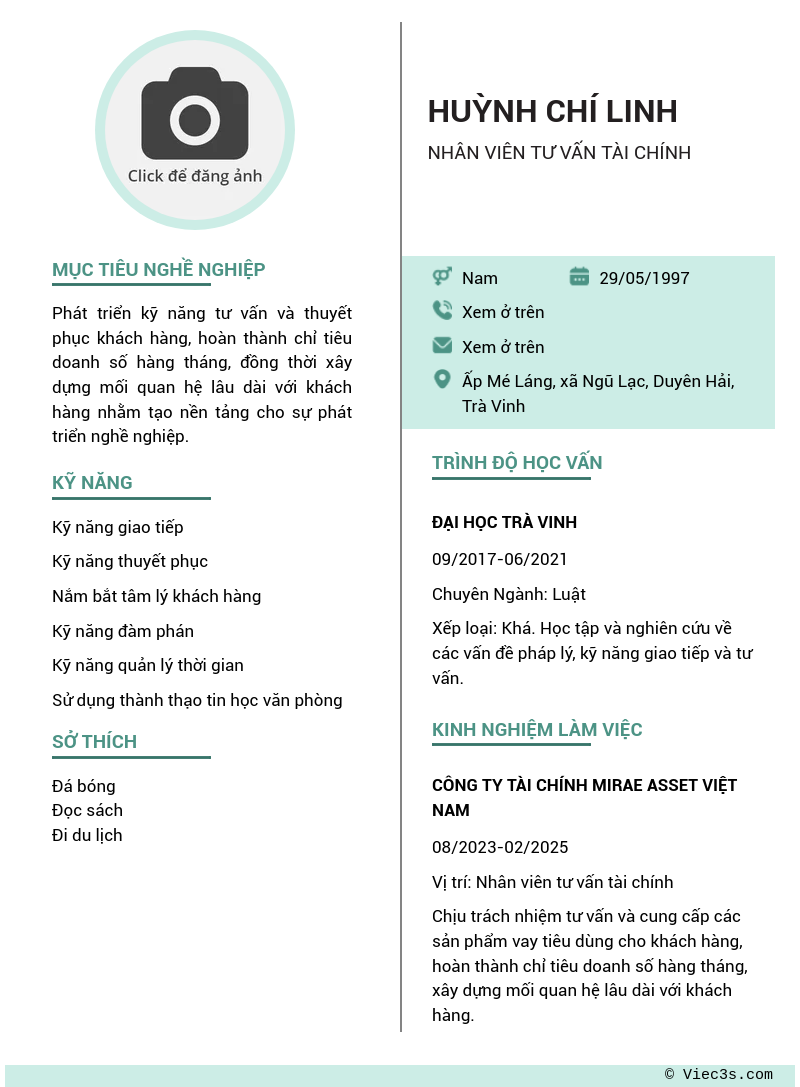 CV ứng viên