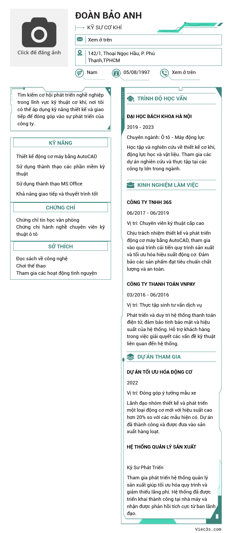 CV ứng viên