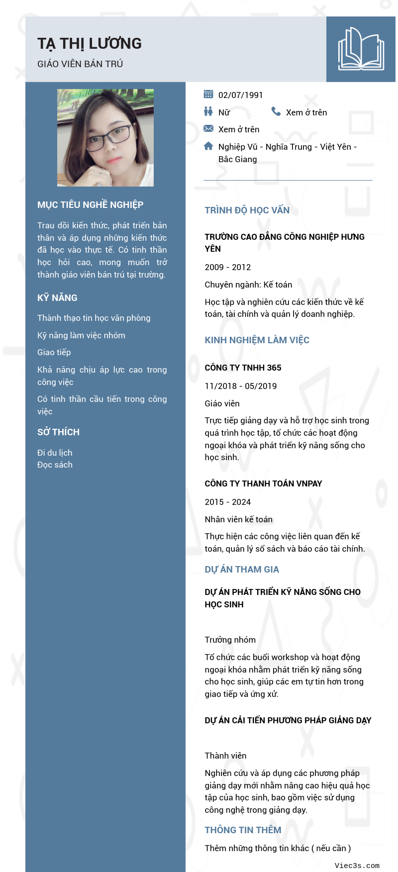 CV ứng viên