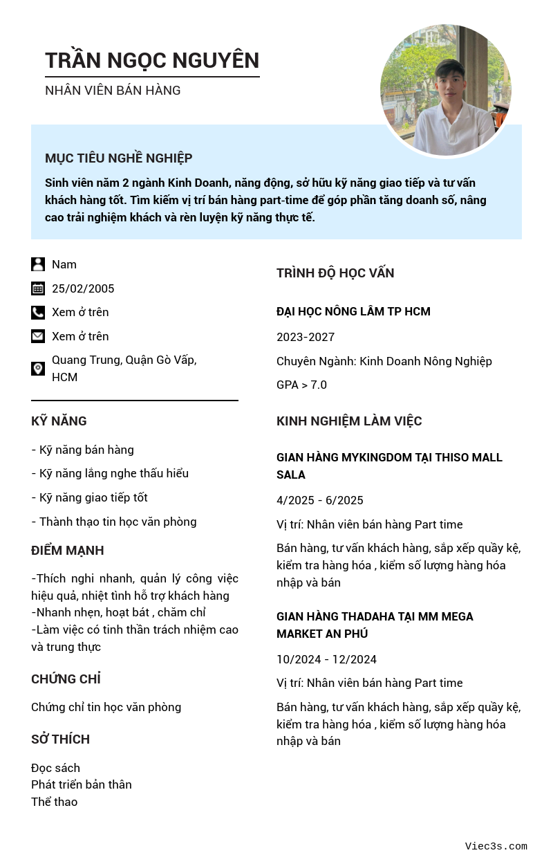 CV ứng viên