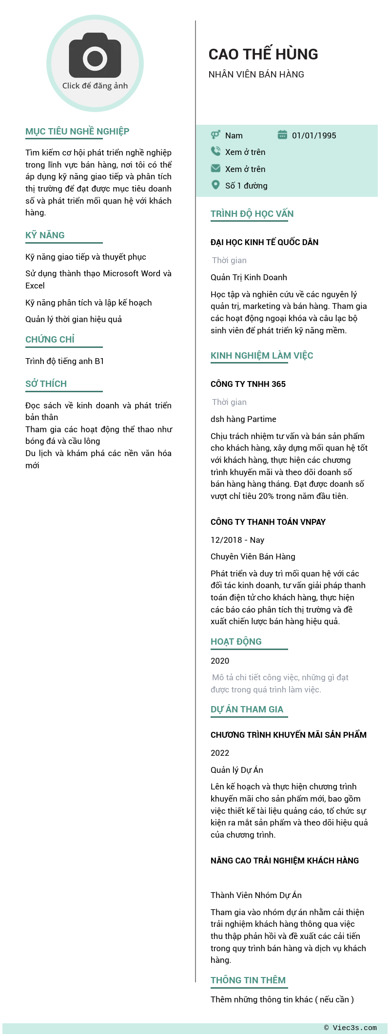CV ứng viên