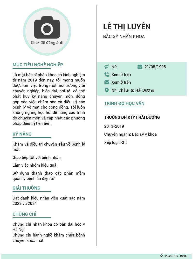 CV ứng viên
