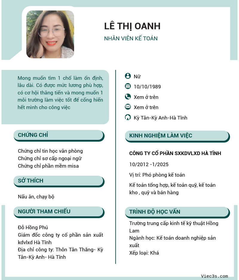 CV ứng viên