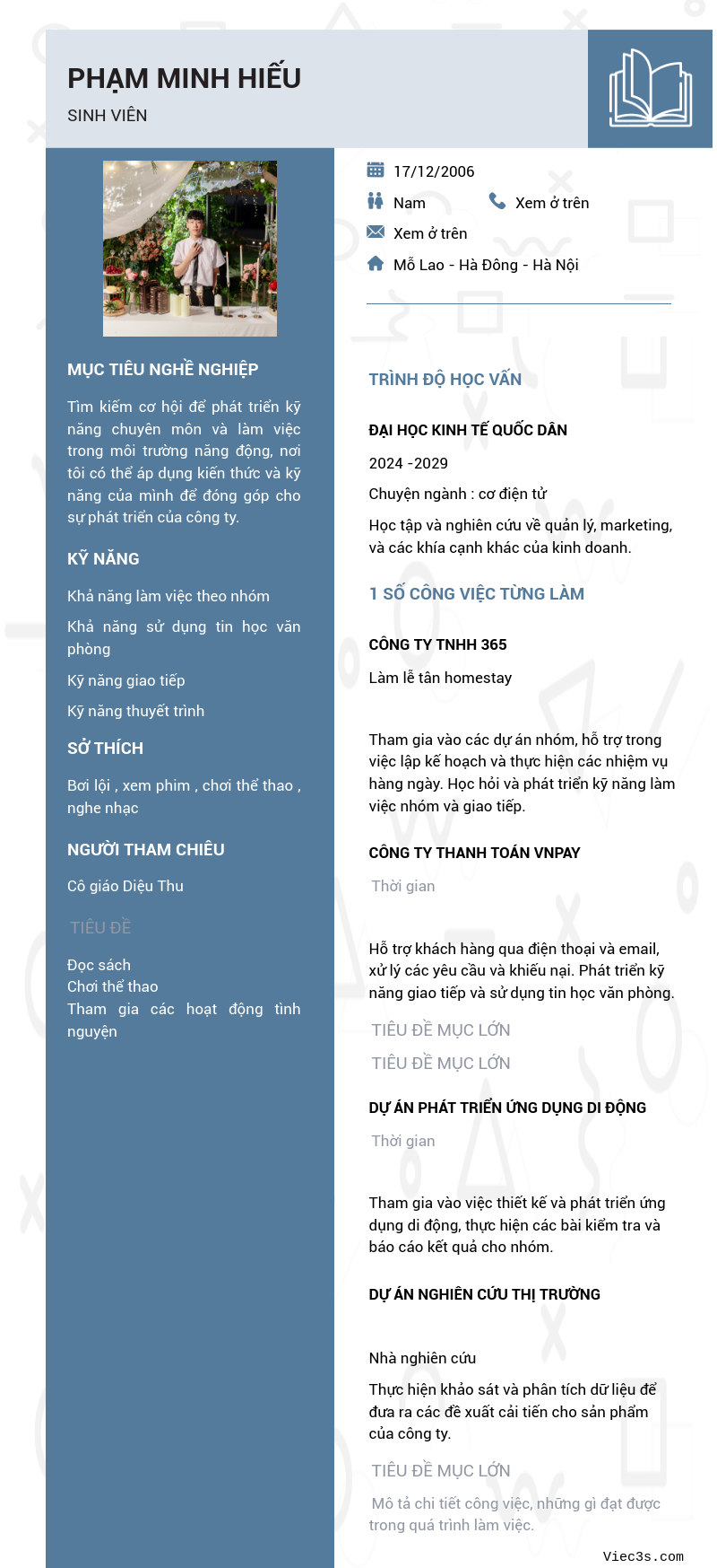 CV ứng viên
