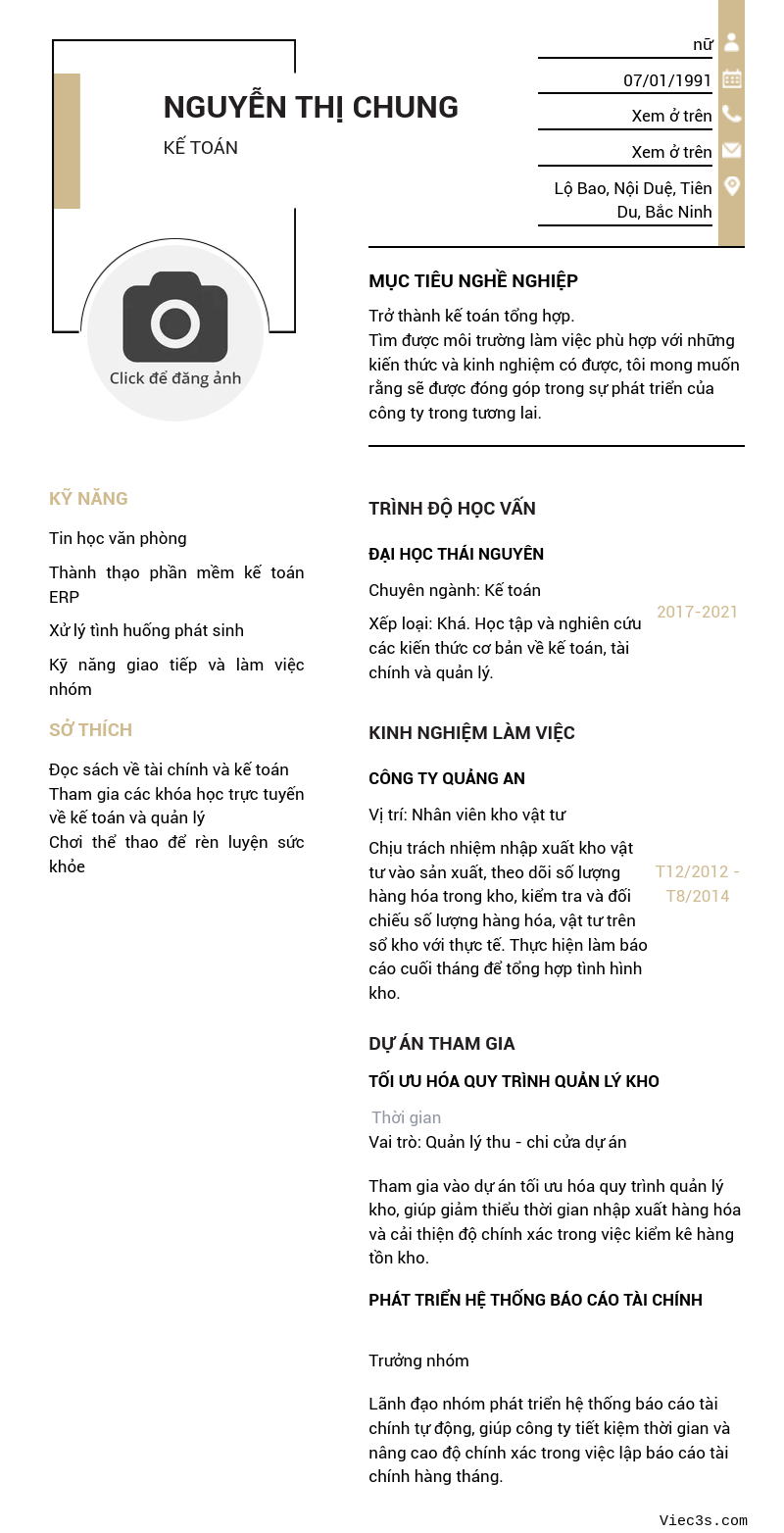 CV ứng viên