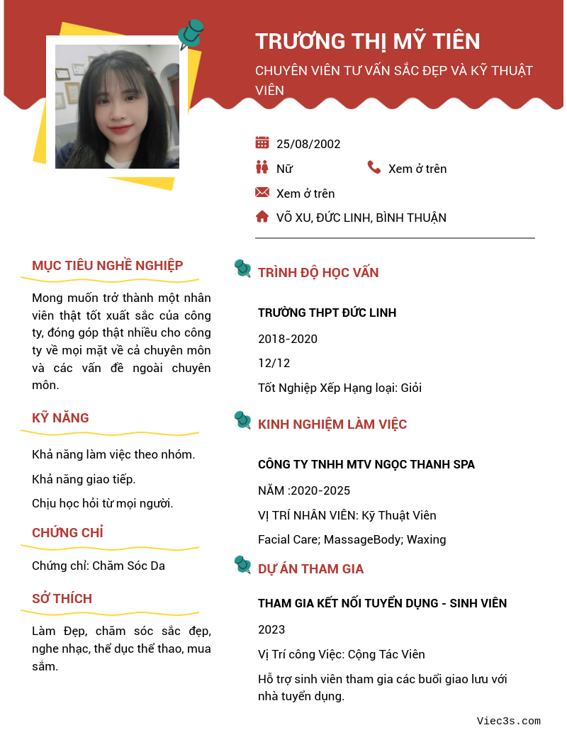 CV ứng viên