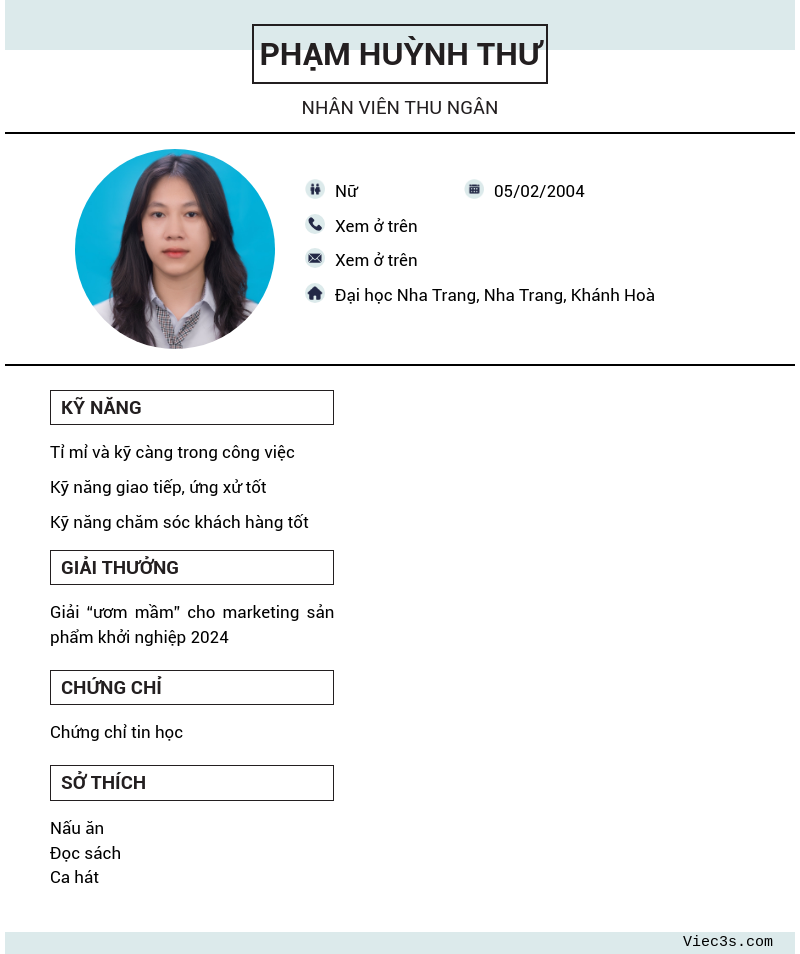 CV ứng viên