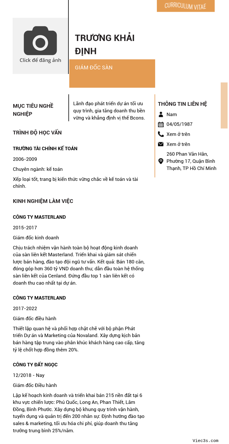 CV ứng viên