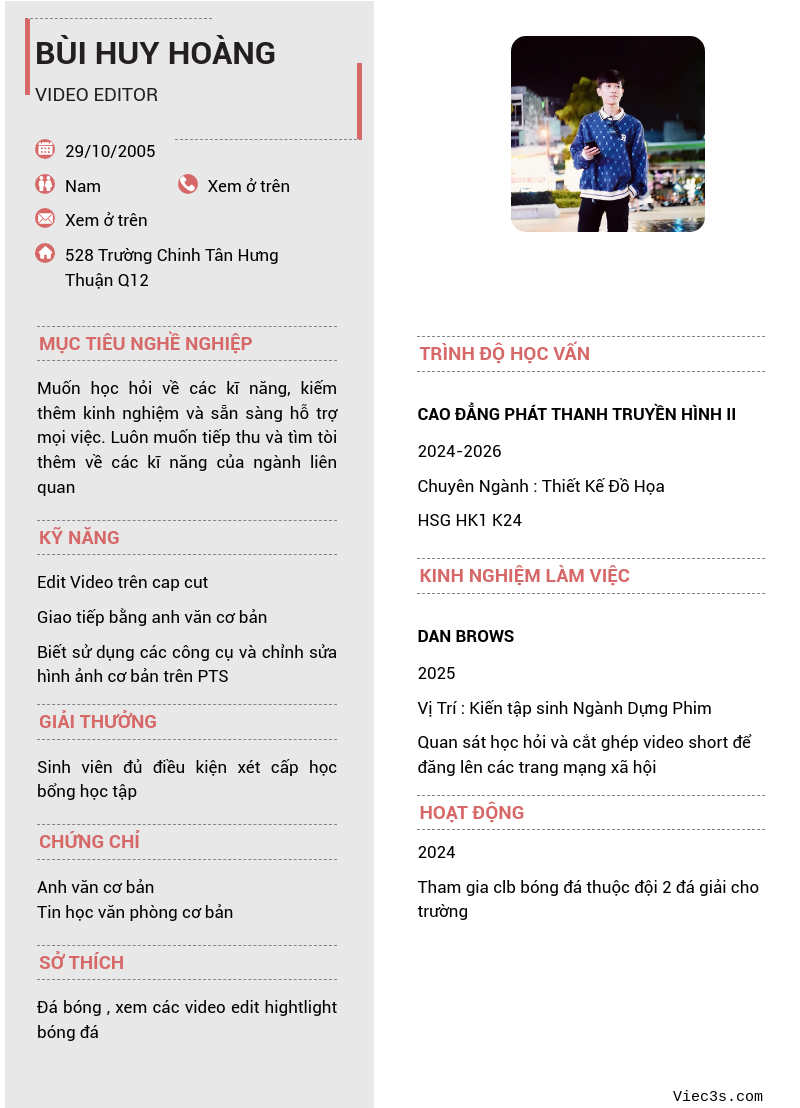 CV ứng viên