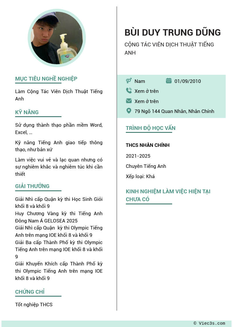 CV ứng viên