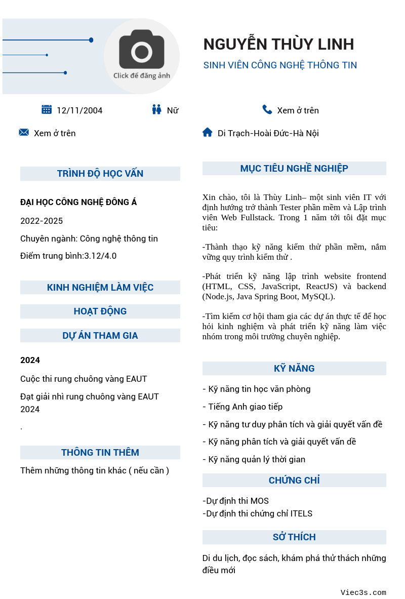 CV ứng viên
