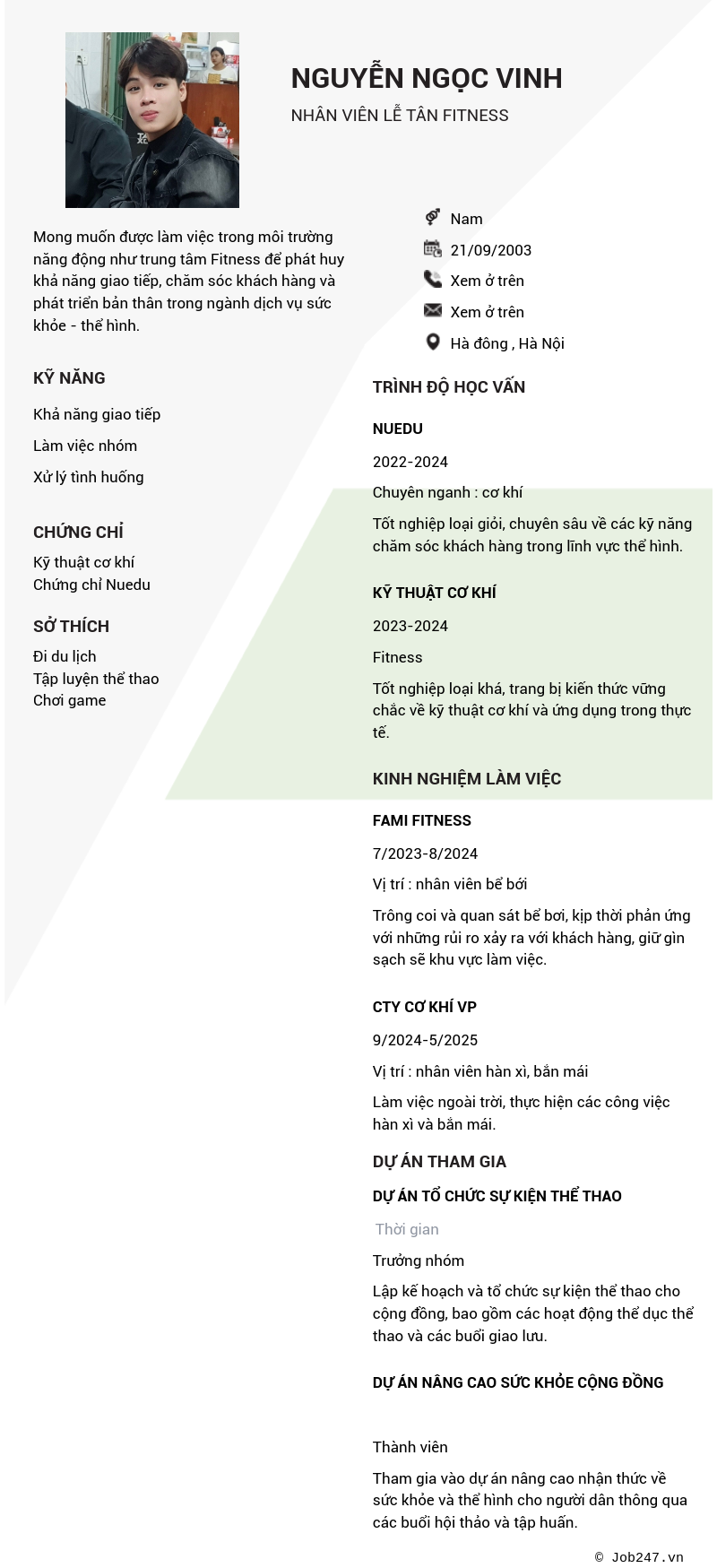 CV ứng viên