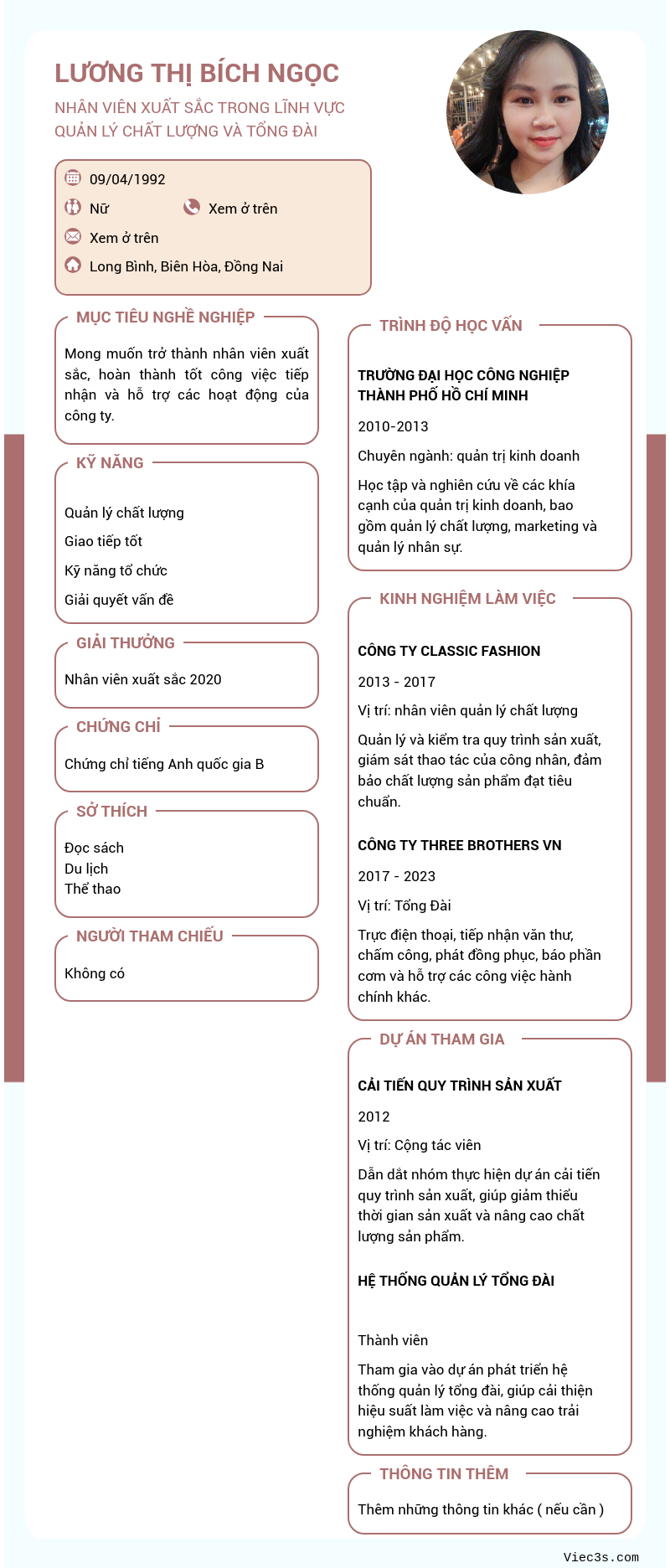 CV ứng viên