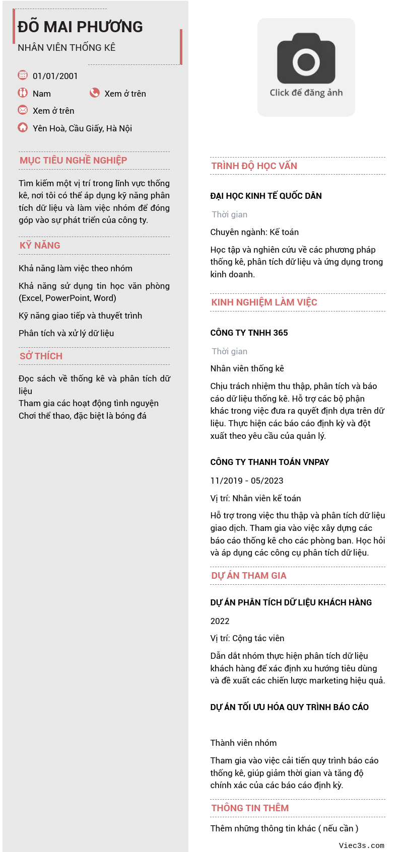 CV ứng viên