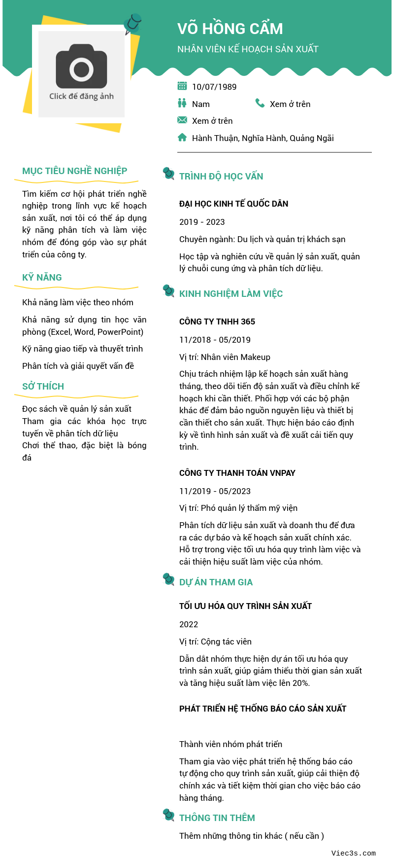 CV ứng viên