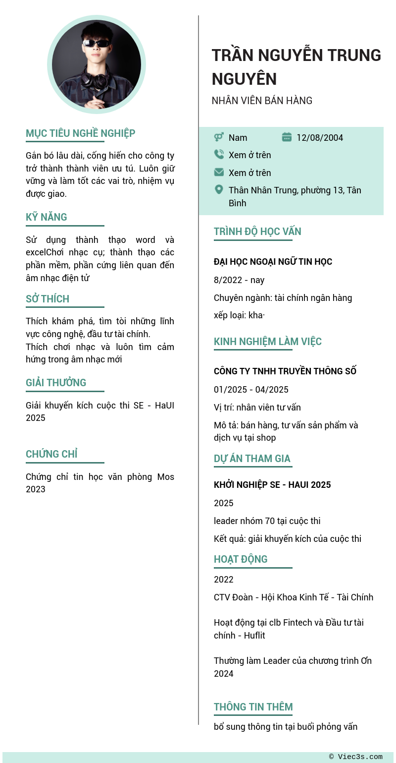 CV ứng viên