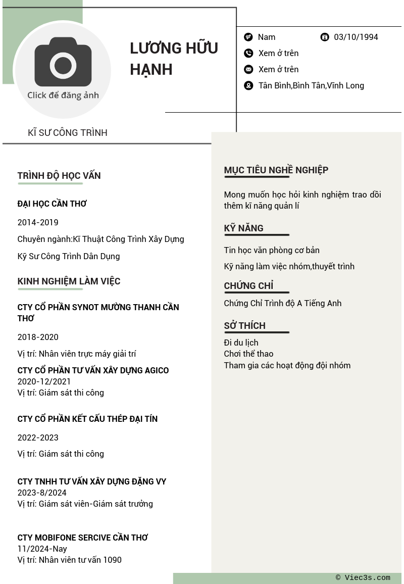 CV ứng viên
