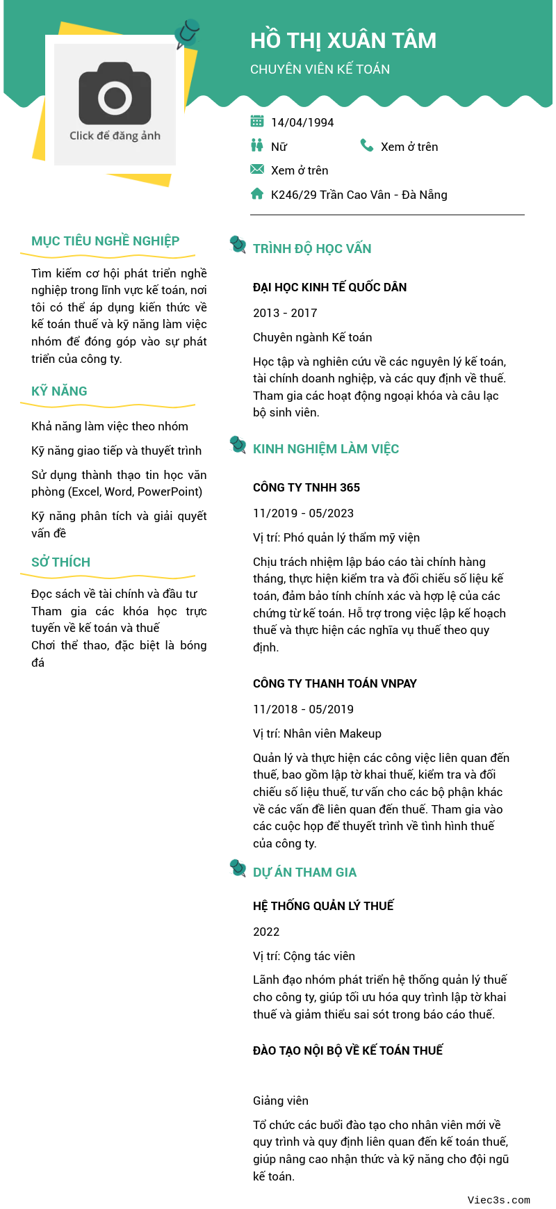 CV ứng viên