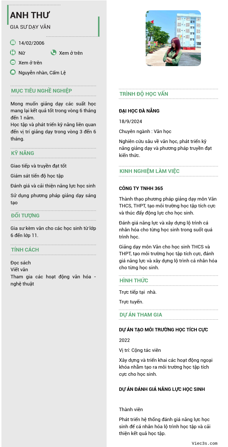 CV ứng viên