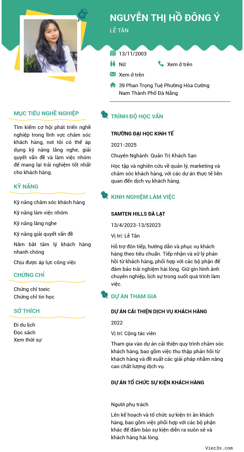 CV ứng viên