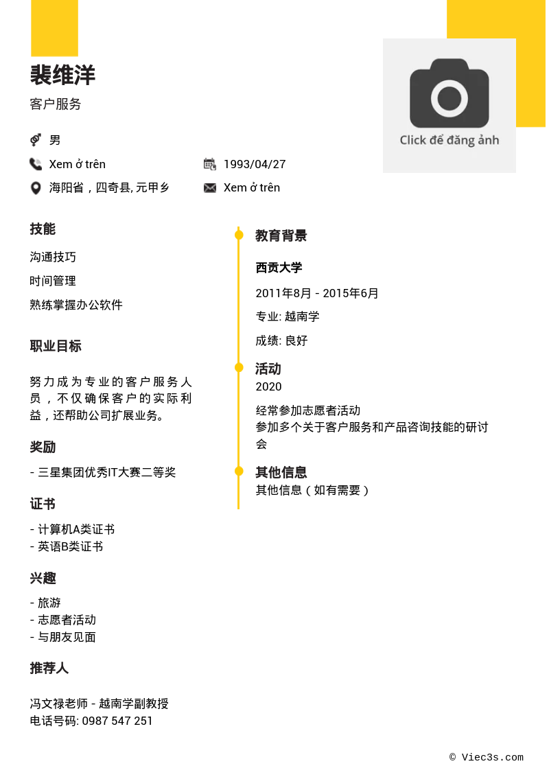 CV ứng viên
