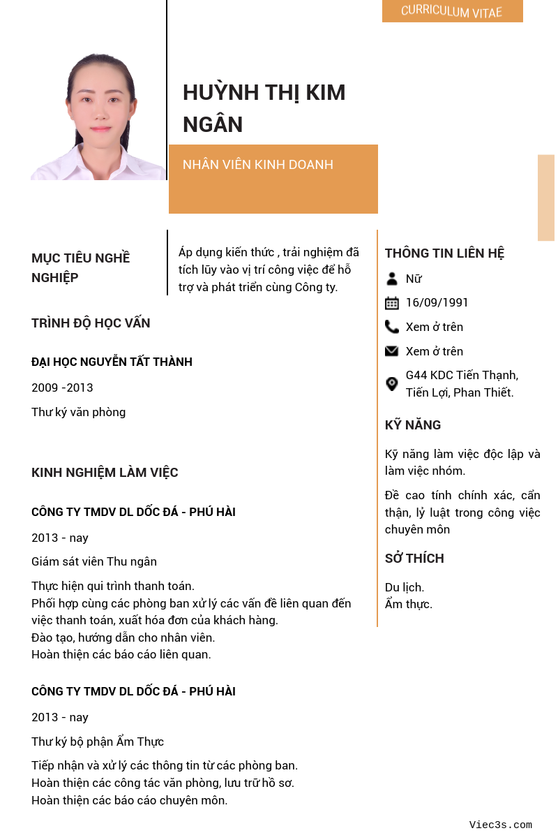 CV ứng viên