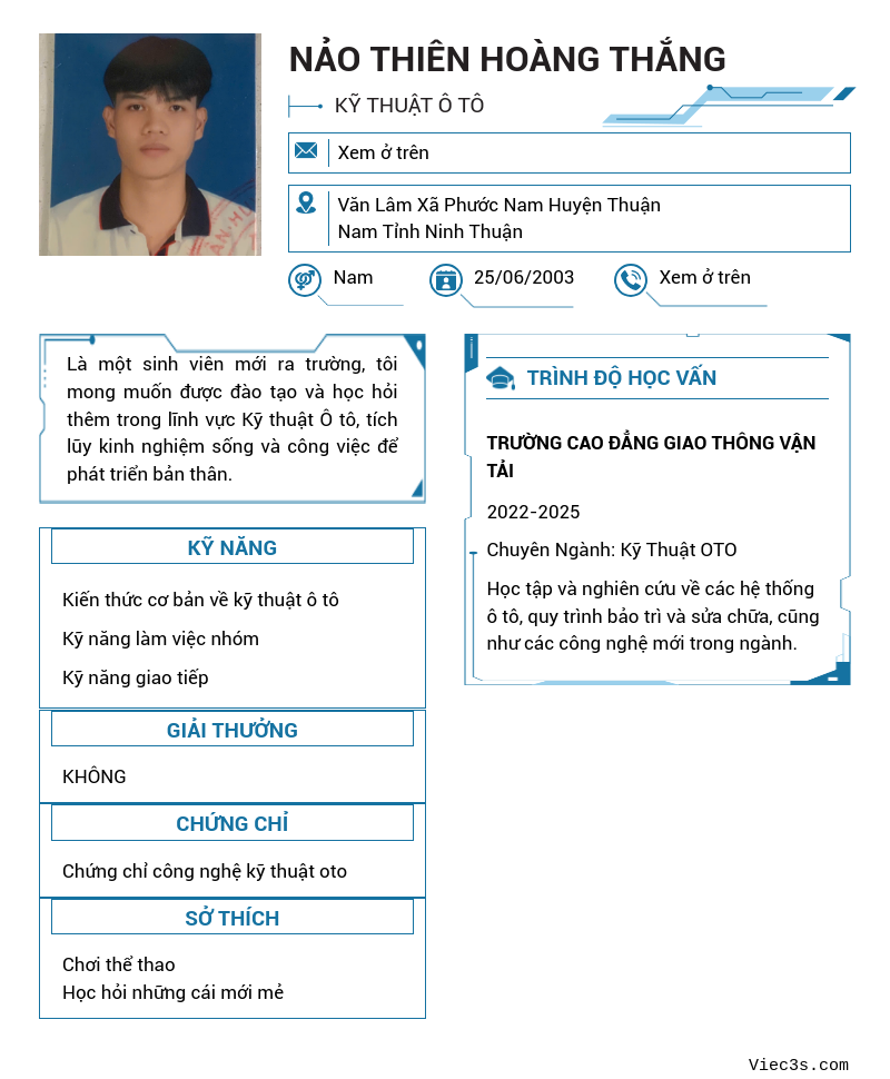 CV ứng viên