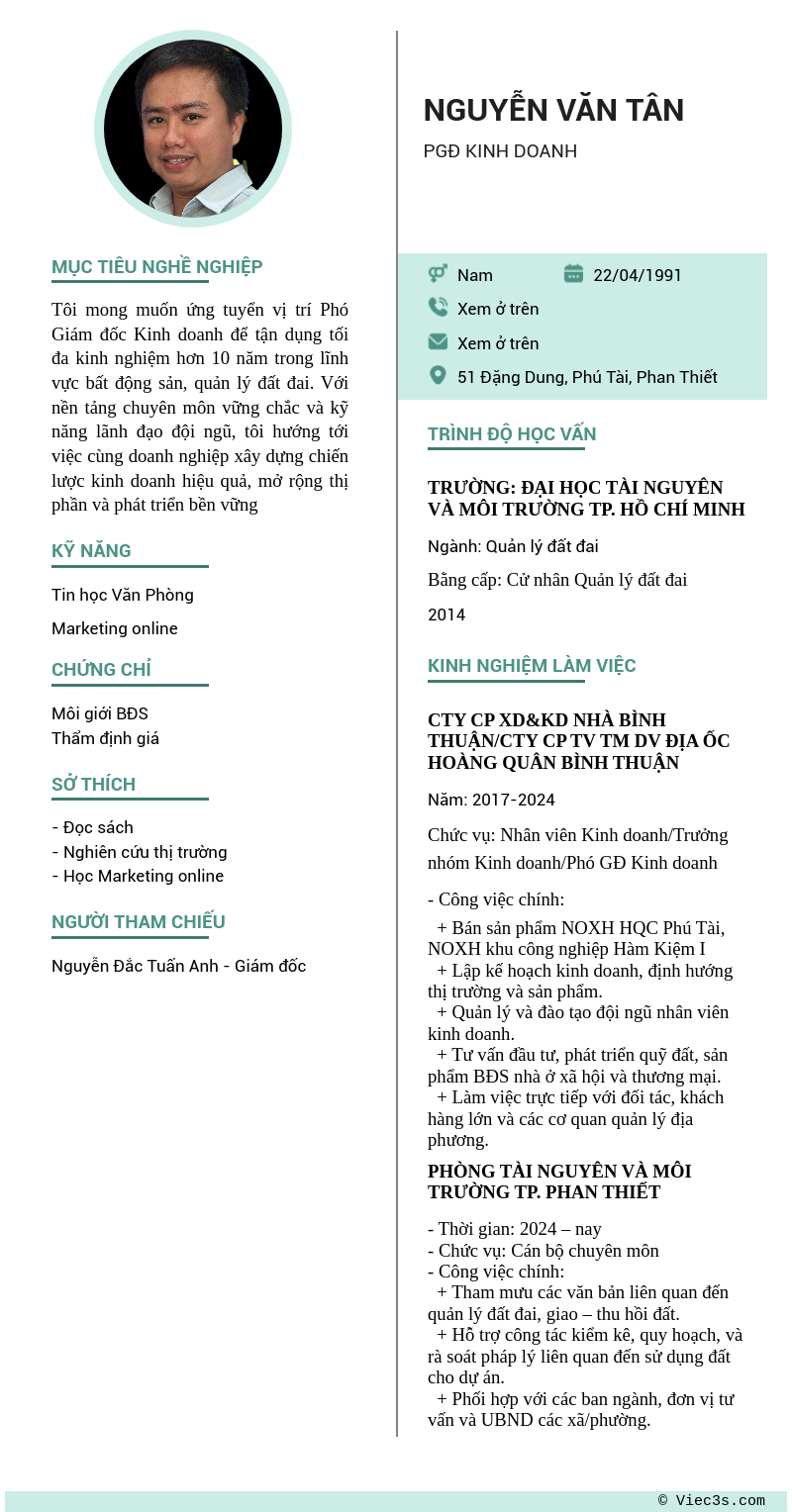 CV ứng viên