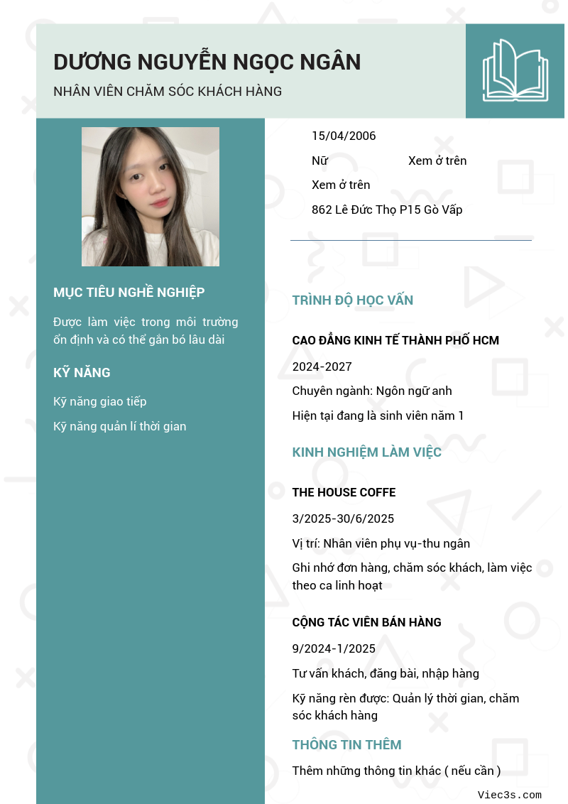 CV ứng viên