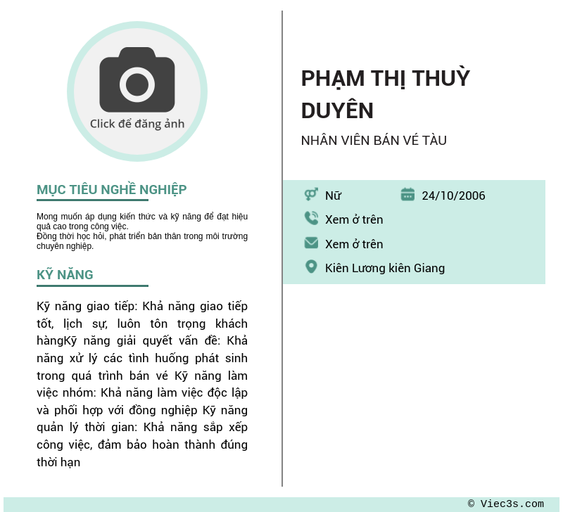 CV ứng viên