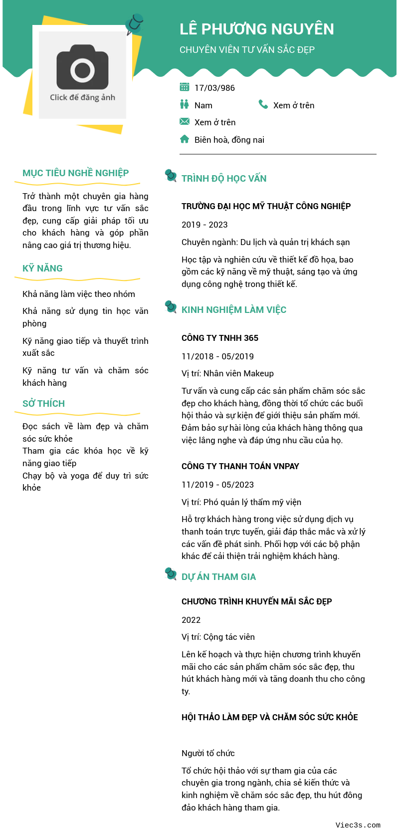 CV ứng viên