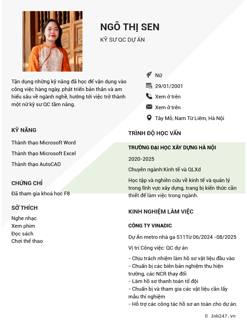 CV ứng viên