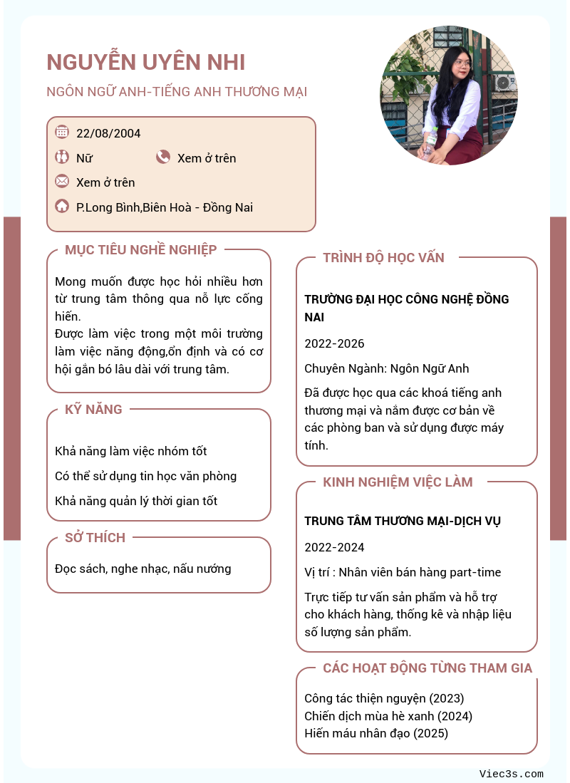 CV ứng viên