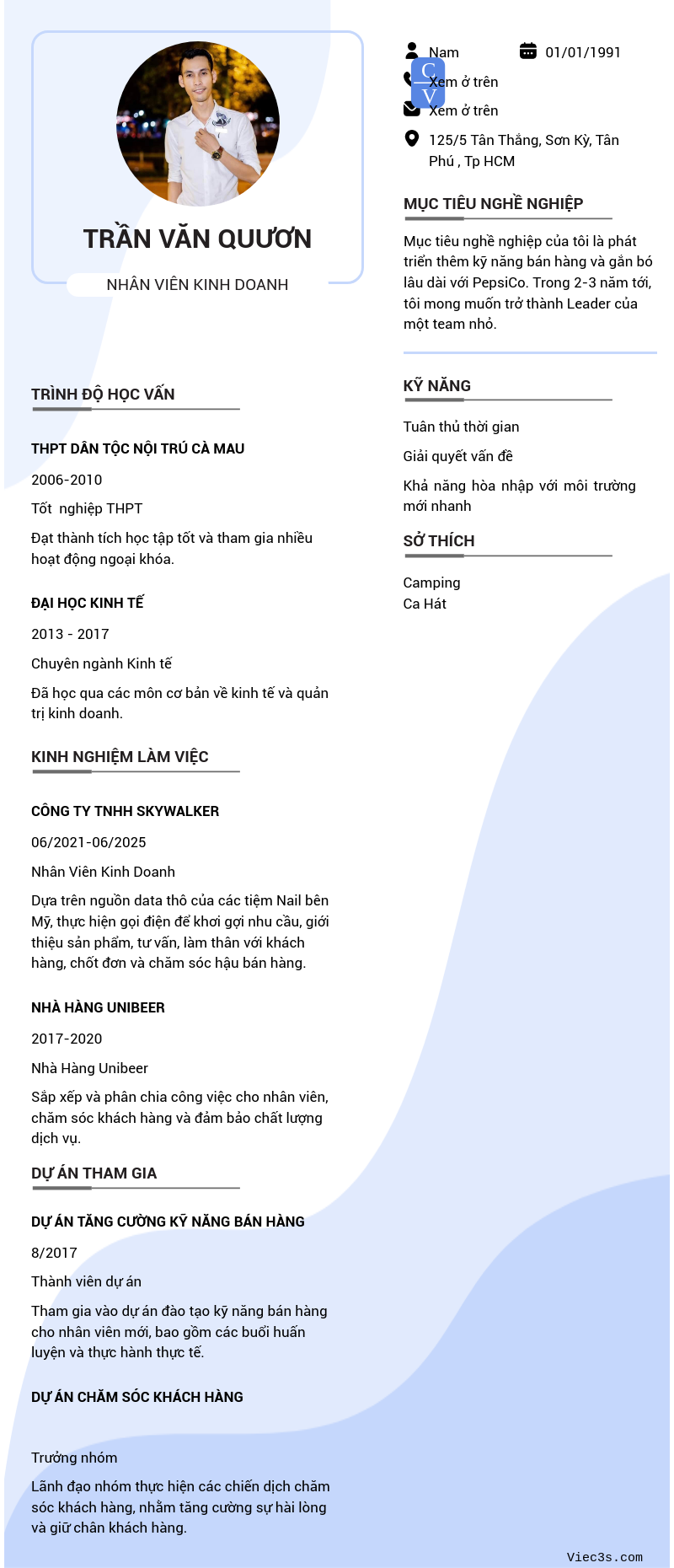 CV ứng viên