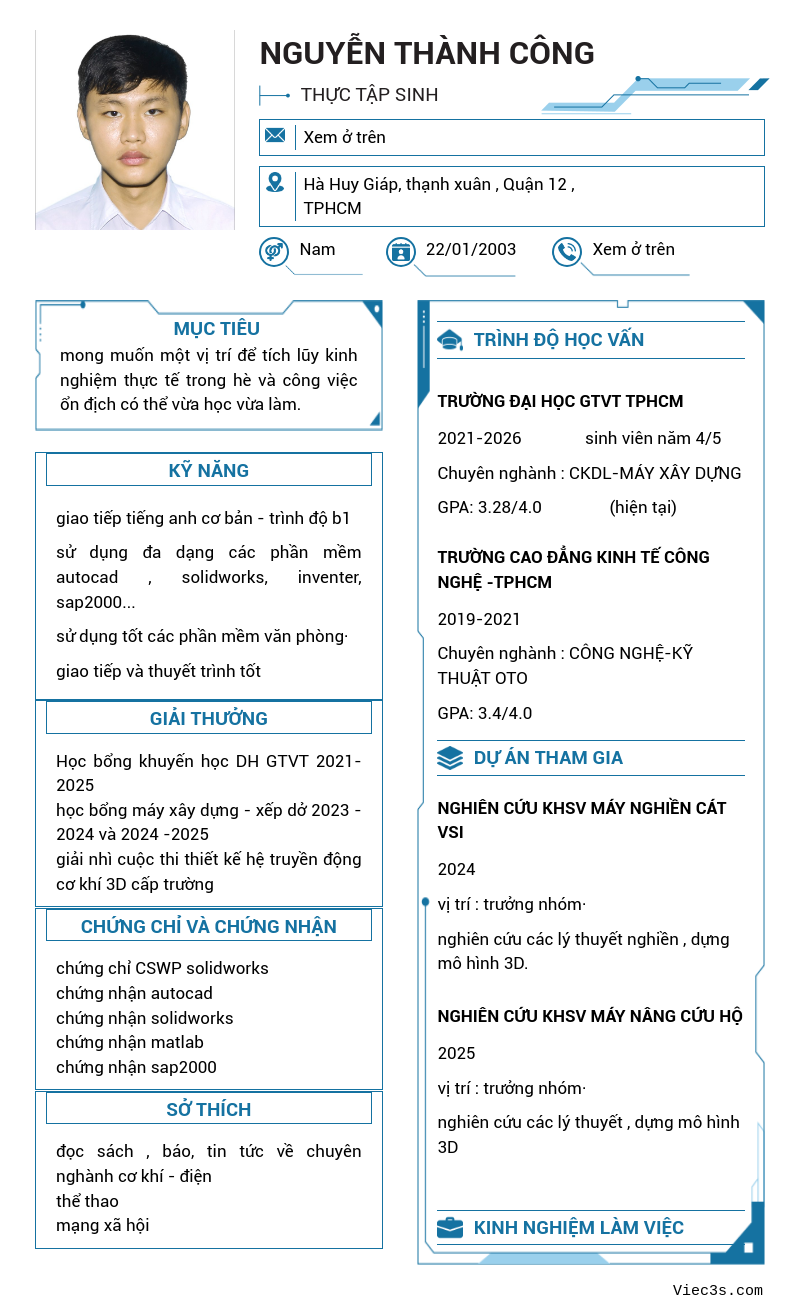 CV ứng viên