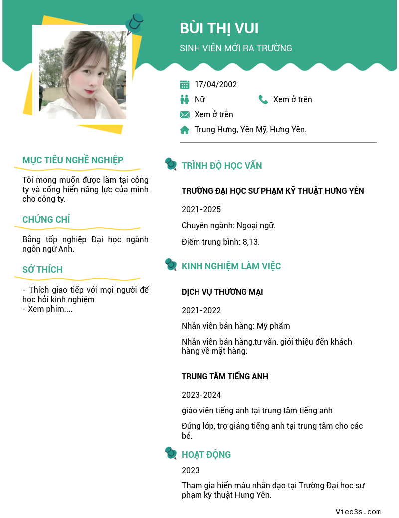 CV ứng viên