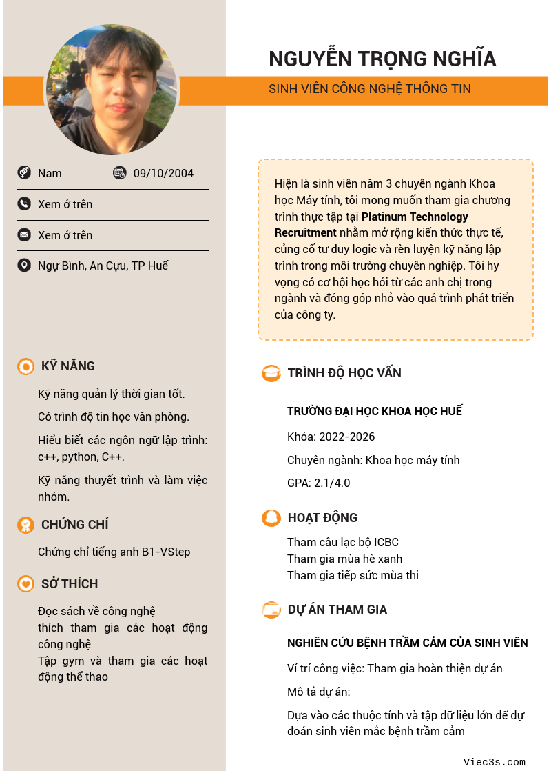CV ứng viên