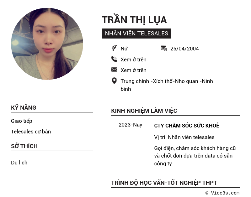 CV ứng viên