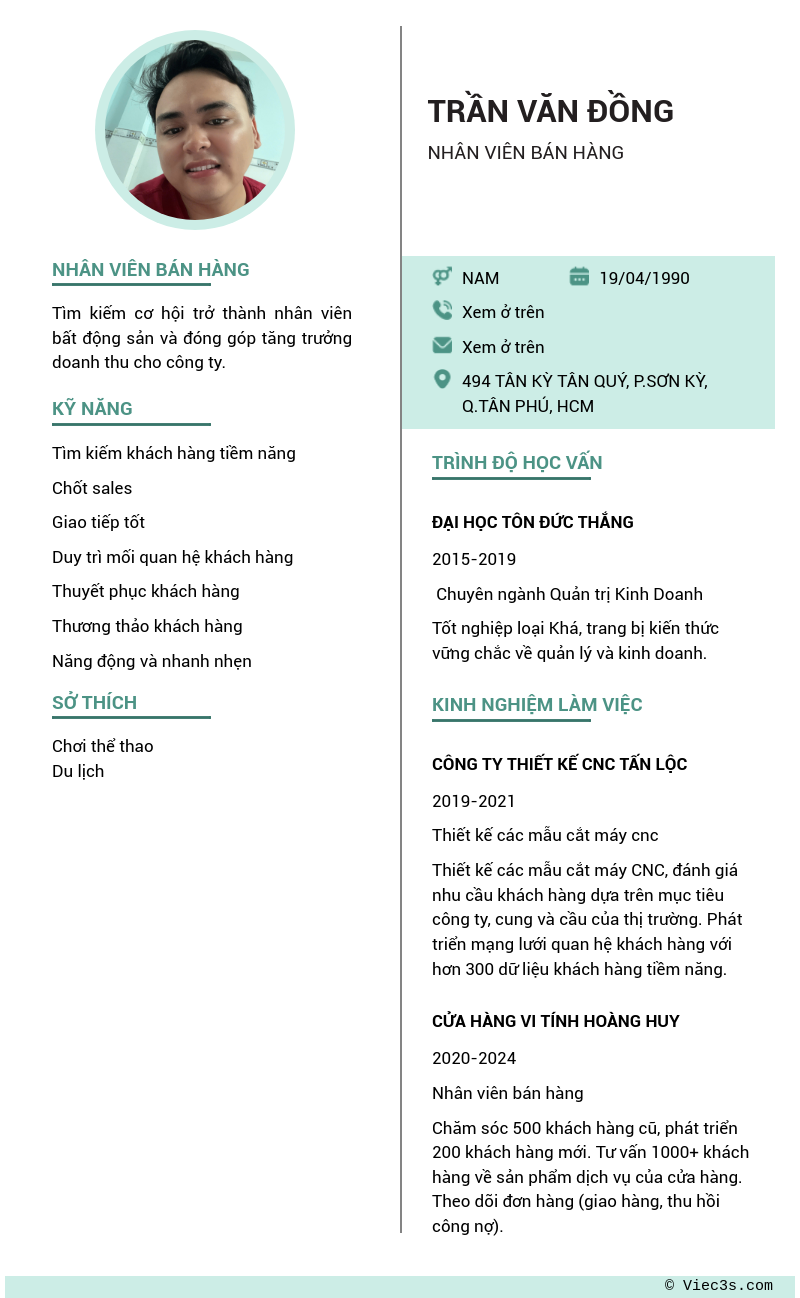 CV ứng viên
