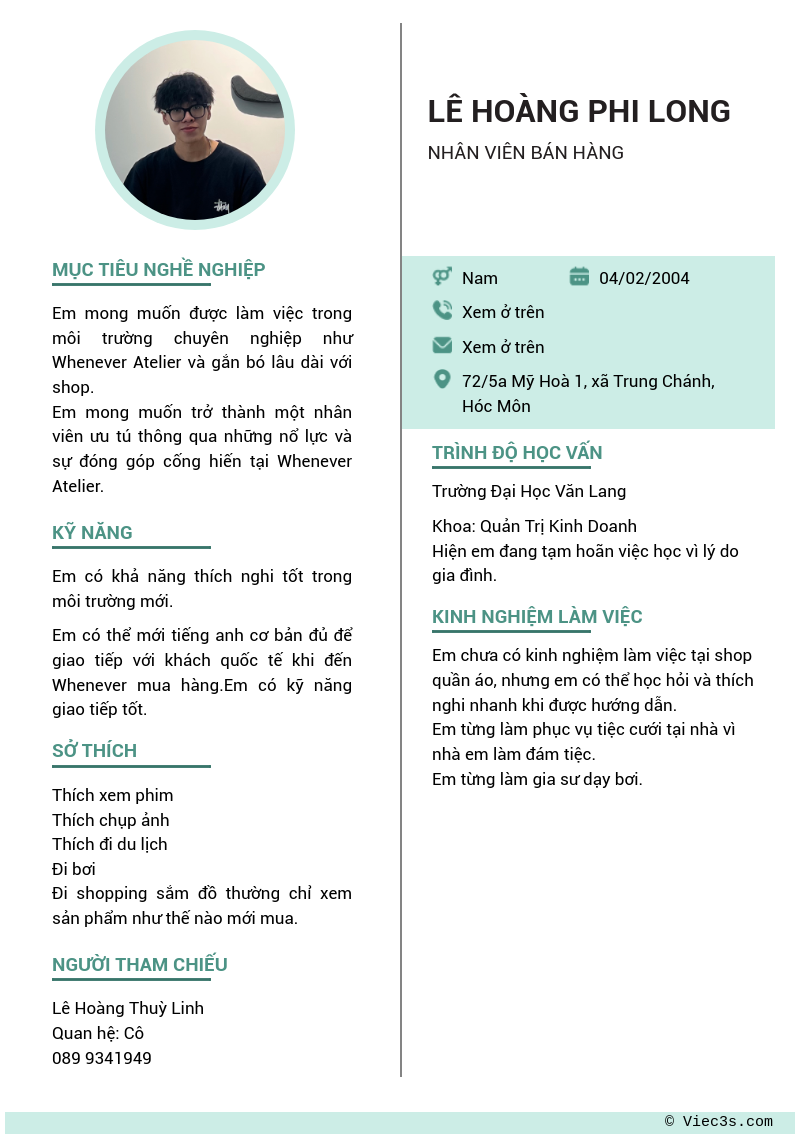 CV ứng viên