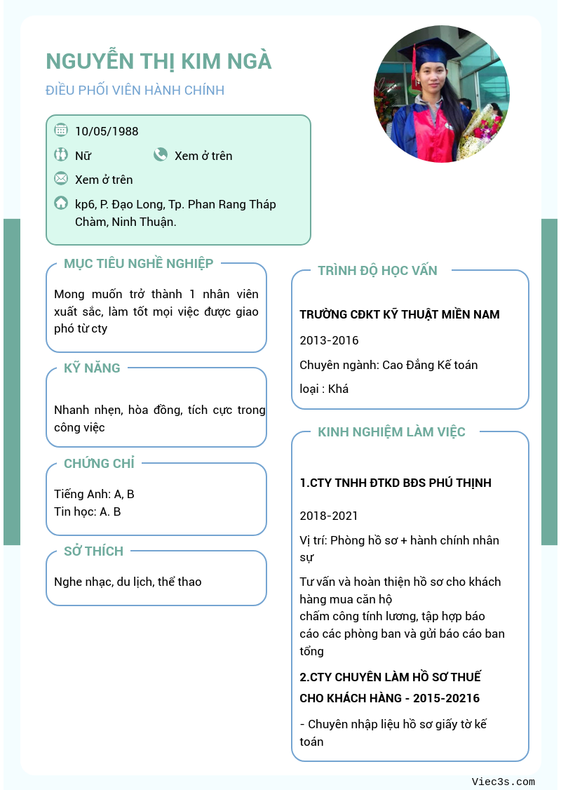 CV ứng viên