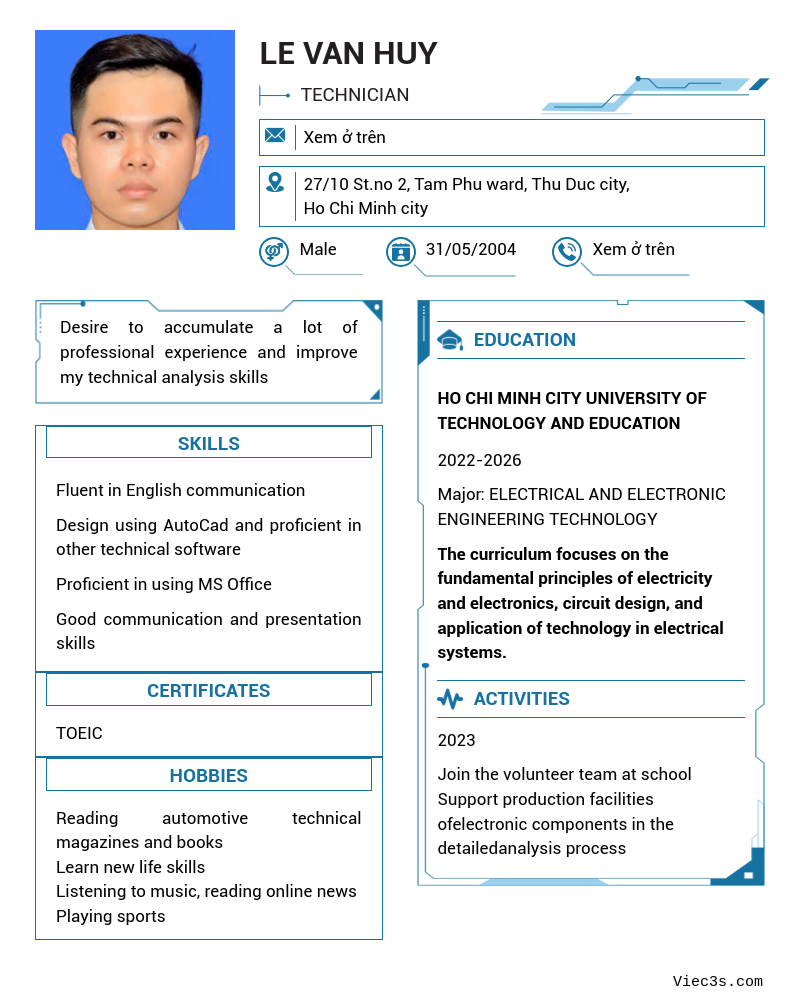 CV ứng viên