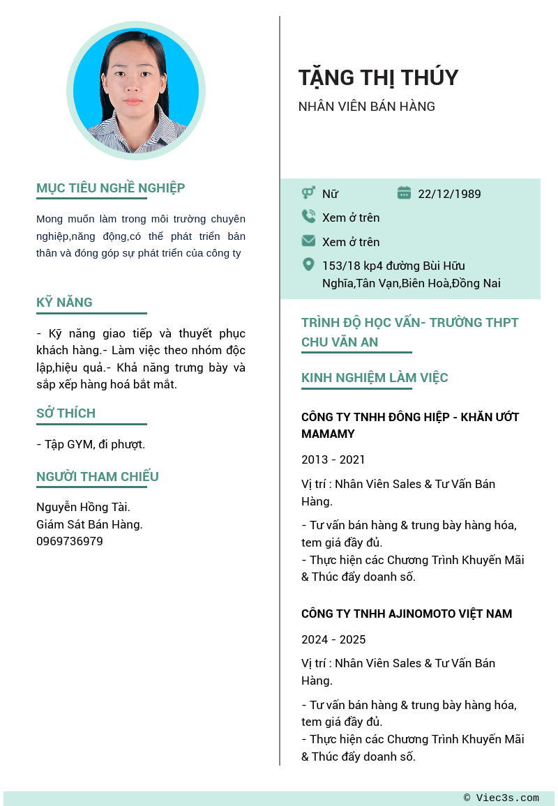CV ứng viên