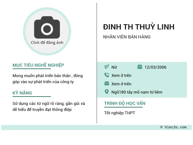 CV ứng viên