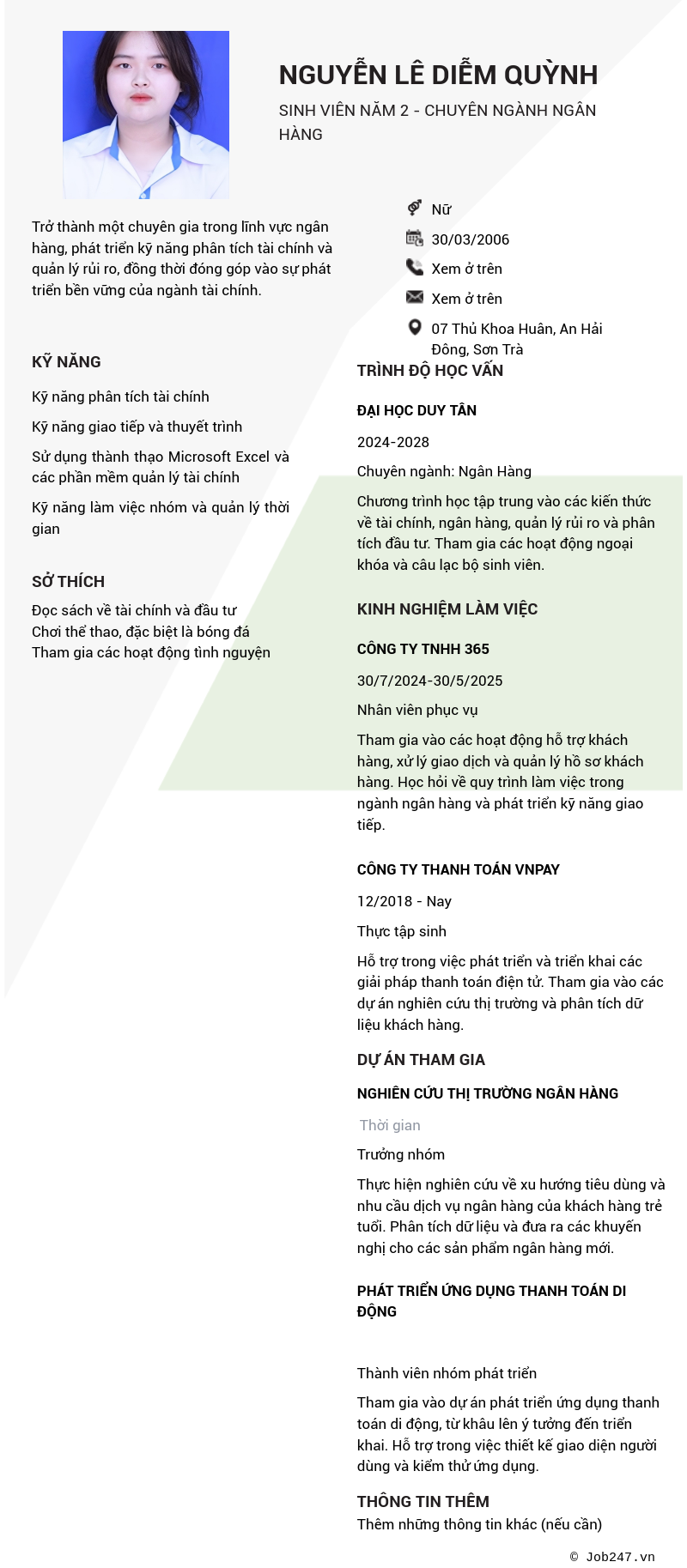 CV ứng viên
