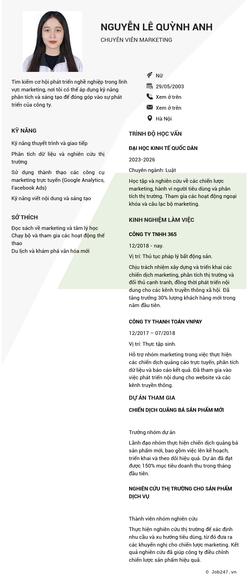 CV ứng viên