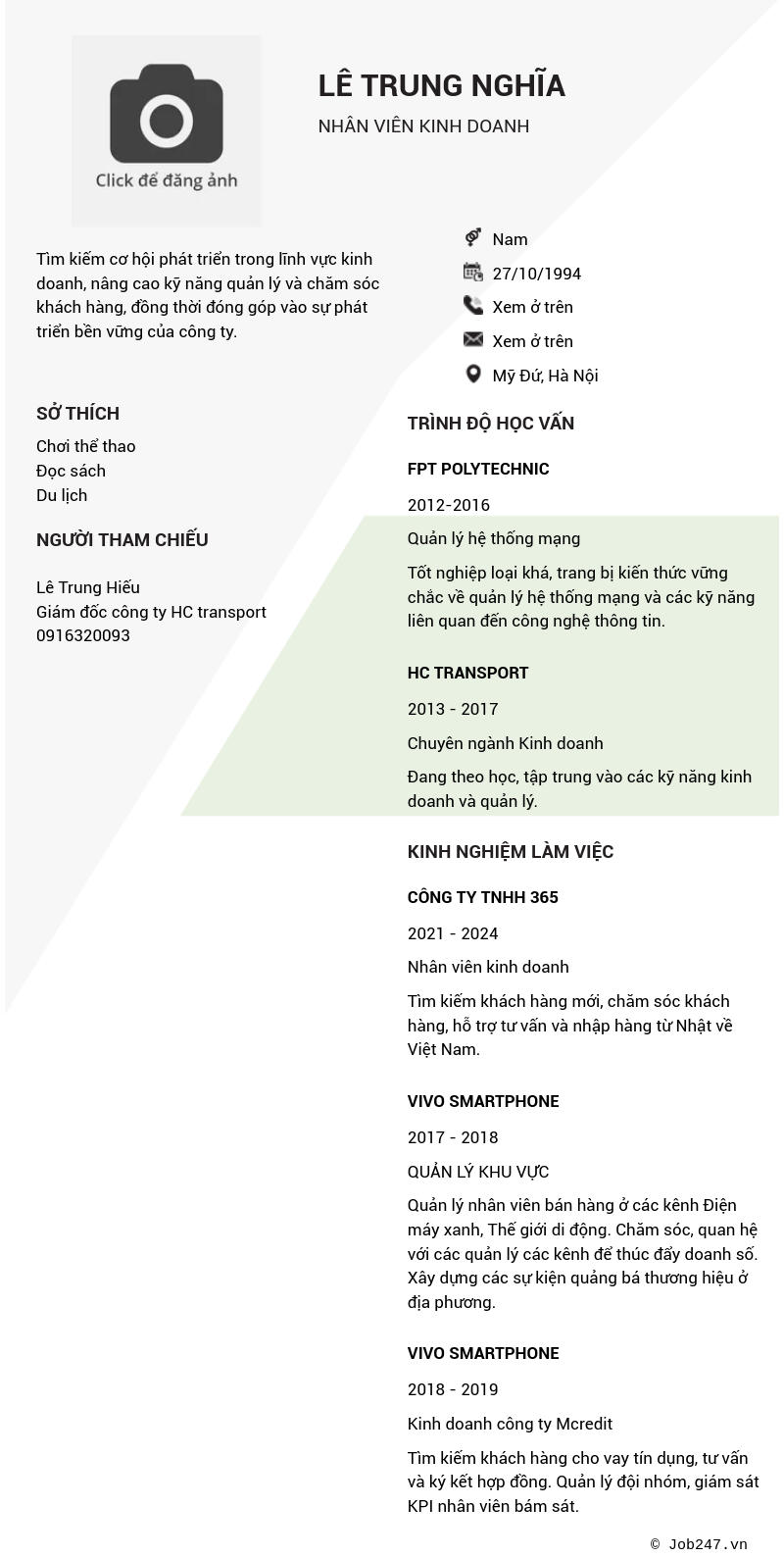 CV ứng viên