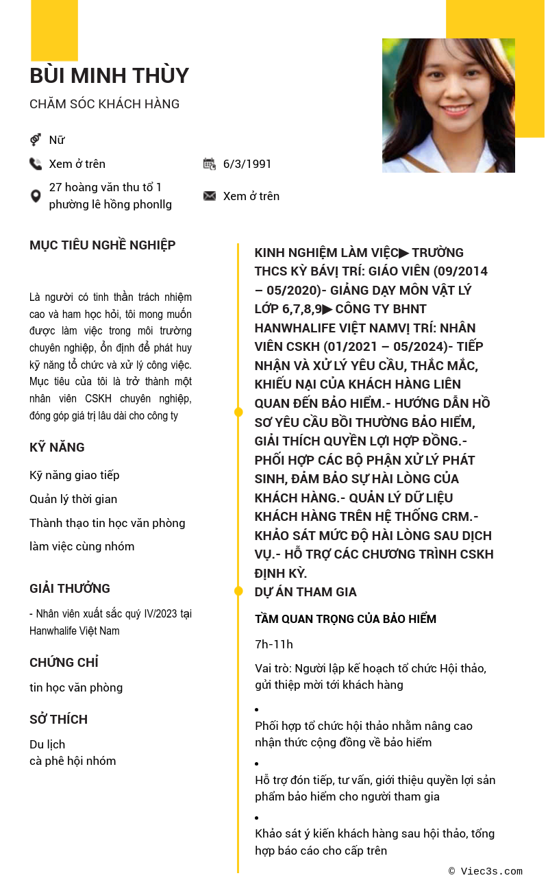 CV ứng viên