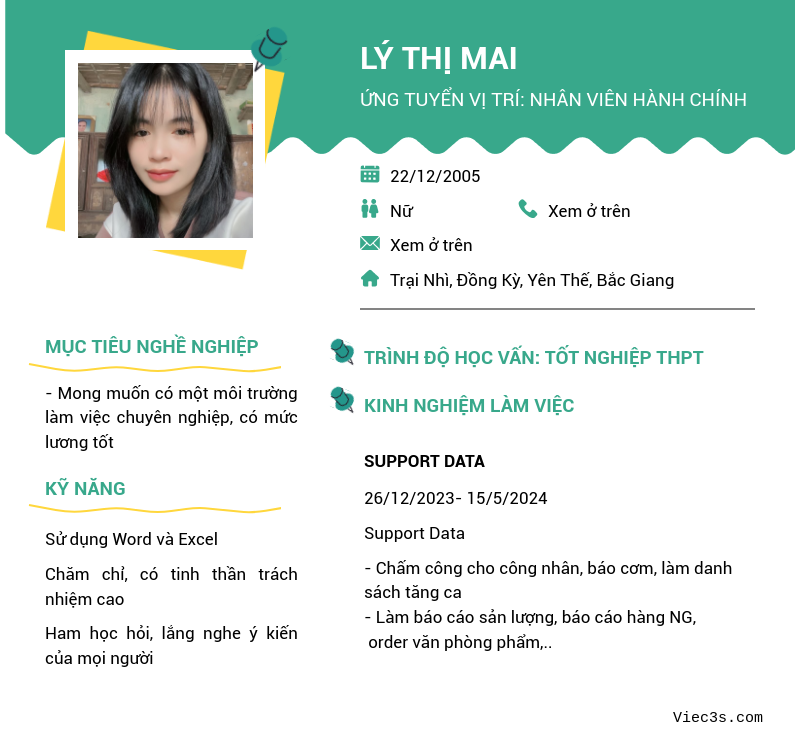 CV ứng viên