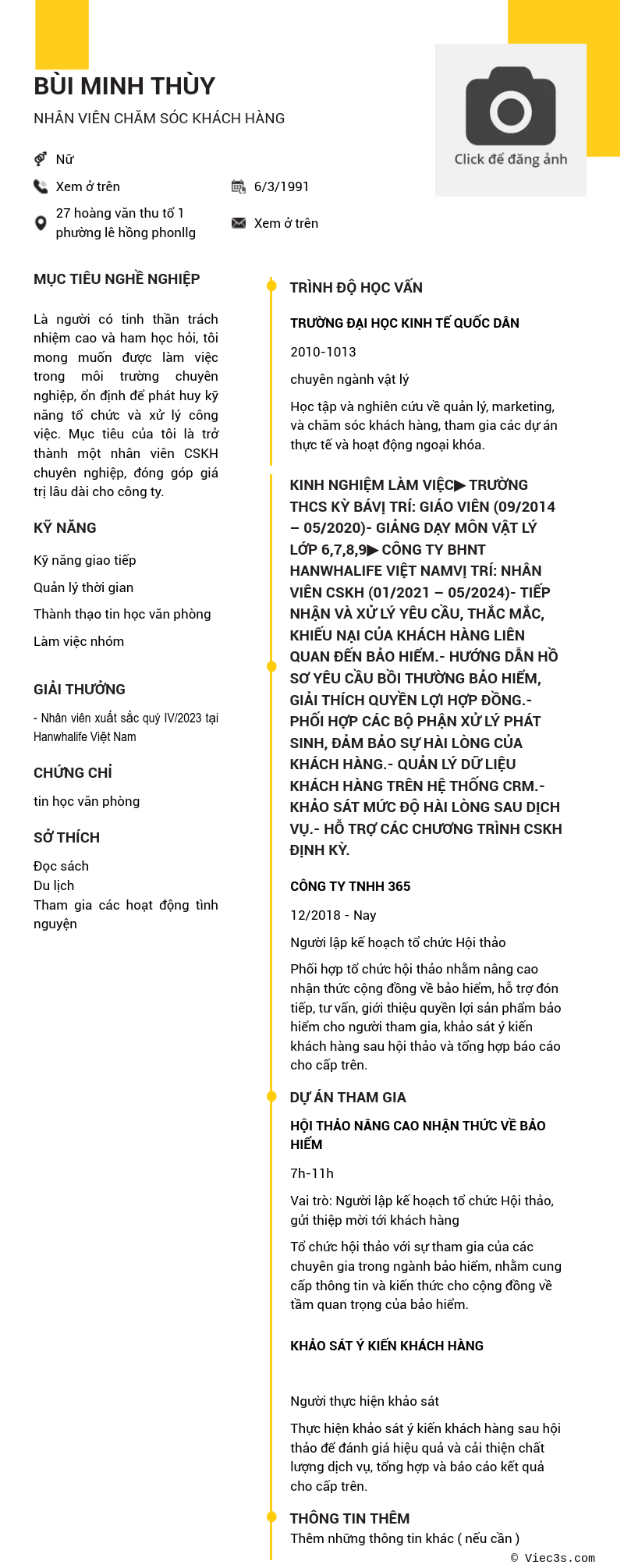 CV ứng viên